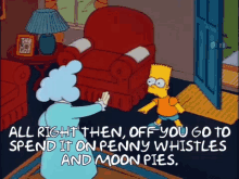 Bart Simpson Penny GIF - Bart Simpson Penny Whistles GIFs